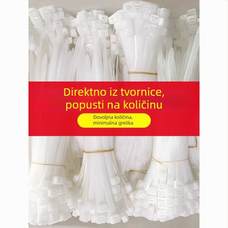 Najlonske vezice za kabel, samozaključavajuće, otporne na hladnoću, proširene i deblje, 8/9/12, crne