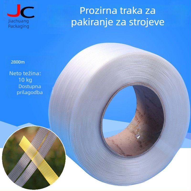 Prozirna PP traka za automatsku mašinu za pakiranje, 3000 m, širina 11 mm, debljina 0,65 mm, topljiva traka