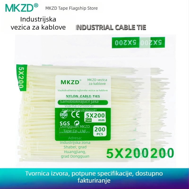 Najlonske vezice za kabel, samouzakujuće, širina 8 mm, duljine 200/250/300/350/400/500 mm, nylon 66