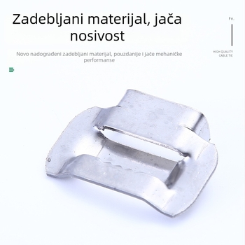 Nehrđajući čelik – spona za kabel, s zubnim zatezačem, za kutije brojila, 10-25 mm, vijčana kopča, na skladištu