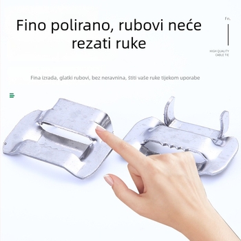 Nehrđajući čelik – spona za kabel, s zubnim zatezačem, za kutije brojila, 10-25 mm, vijčana kopča, na skladištu