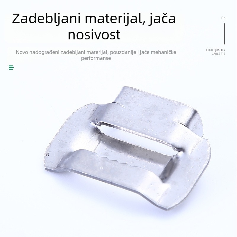 Nehrđajući čelik – spona za kabel, s zubnim zatezačem, za kutije brojila, 10-25 mm, vijčana kopča, na skladištu