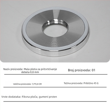 Elektroplatirana fiksna ploča za mikser, metalni pribor