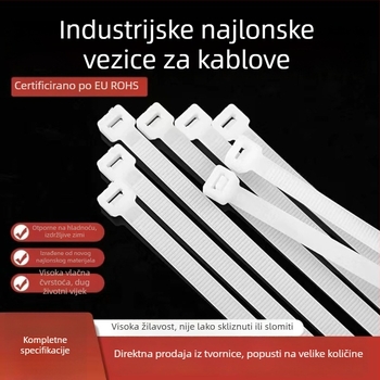 Najlonske vezice za kablove, samozaključavajuće, PA66, UV zaštita, za zatezanje žica, različite veličine 3×5×8, minimalna količina u pakiranju 100 komada