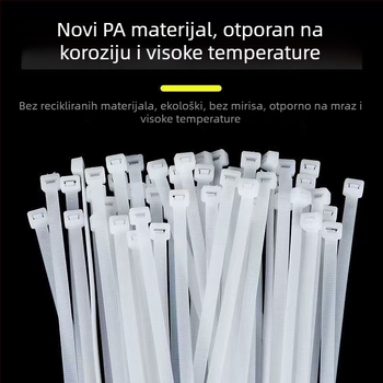 Najlonske vezice za kablove, samozaključavajuće, PA66, UV zaštita, za zatezanje žica, različite veličine 3×5×8, minimalna količina u pakiranju 100 komada