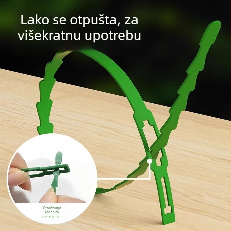 50 komada plastično obloženih vrtnog veziva za zavezivanje loze i sadnica, užet za vezivanje u obliku riblje kosti