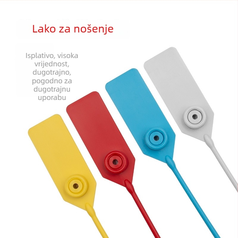 Yumai elektronički plastični sigurnosni čvor za vrt, jednokratna plomba, zaštita od krađe, duljina 70 cm, PP