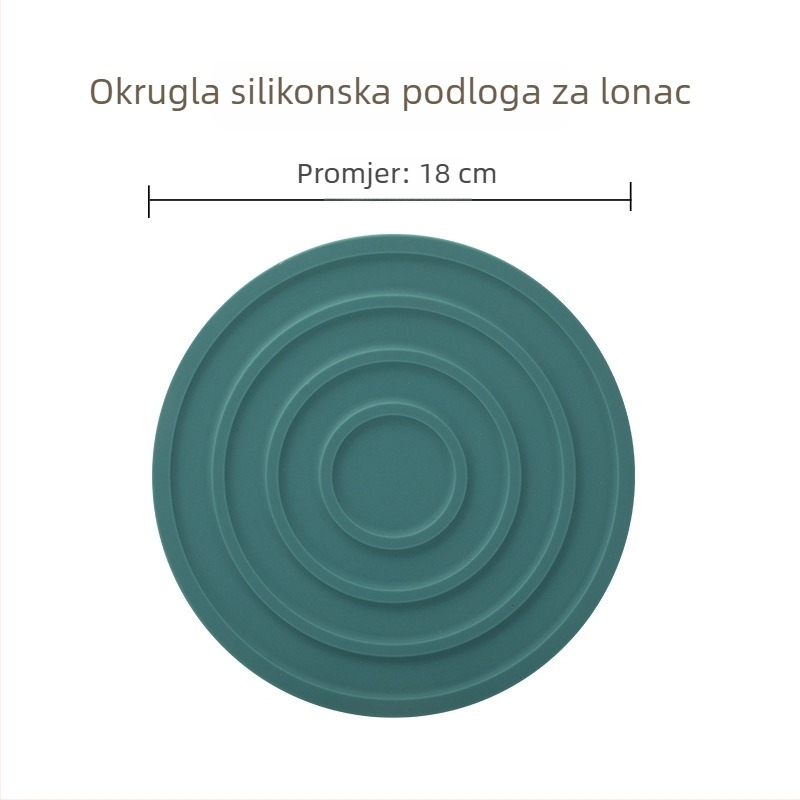 Kružna silikonska podloga za kaserole – termička izolacija, zaštita od opeklina, protuklizna, podloga za stol
