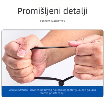 Samozaključavajuće najlonske vezice za kabel, crno-bijele, 7,6 mm × 300 mm