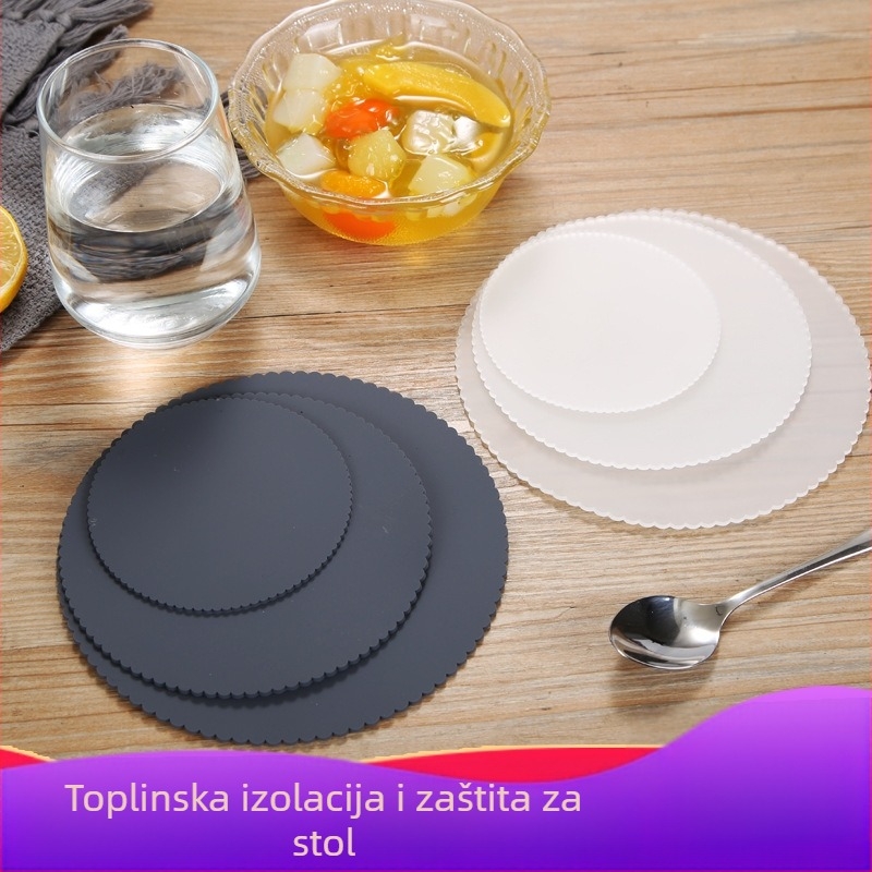 Kružni protuklizni podmetač za tanjure i čaše, mekani silikon, Sophie, nordijski stil