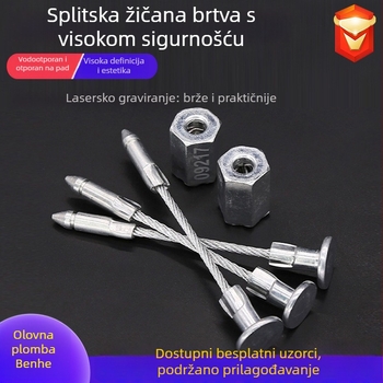 Jednokratna sigurnosna plomba za kontejnere i teretna vozila — razdijeljeni čelični žični sigurnosni pečat