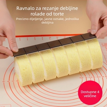 Mjerilo za rolanu tortu i alat za ravnomjerno rezanje ploški za pečenje