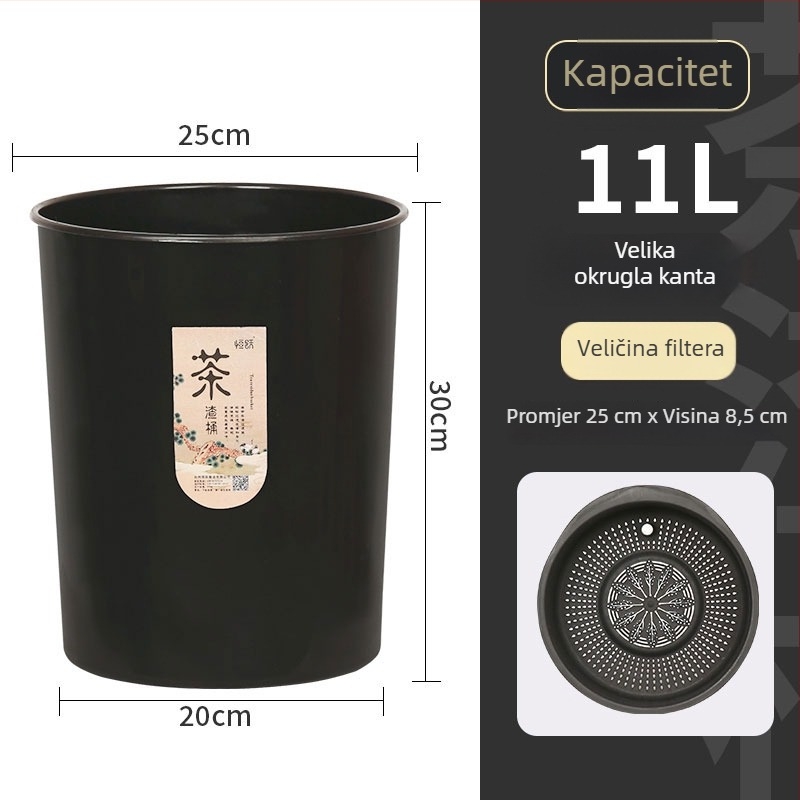 Koš za otpad čaja s filtracijskom mrežicom, odvajanje suhih i mokrih otpada, mali kuhinjski koš