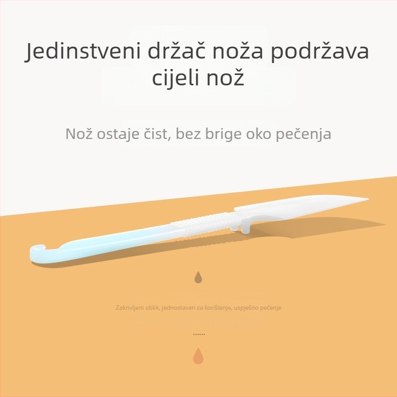 Japanski stil meka silikon spatula s integriranim strugalom i četkom za ulje za pečenje
