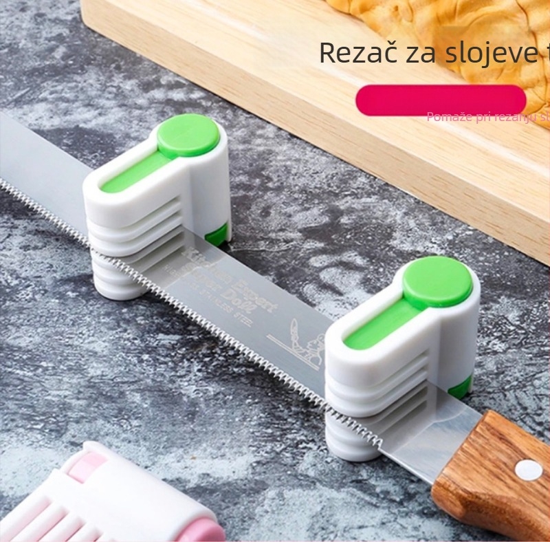 Nehrđajući nož za kruh s nazubljenom oštricom – za rezanje kruha i kolača, kućni alat za pečenje
