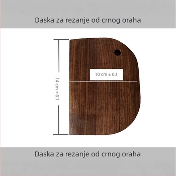 Drveni nož za tijesto od crnog oraha, dvostrani kuhinjski alat za tijesto, za brašno i palačinke