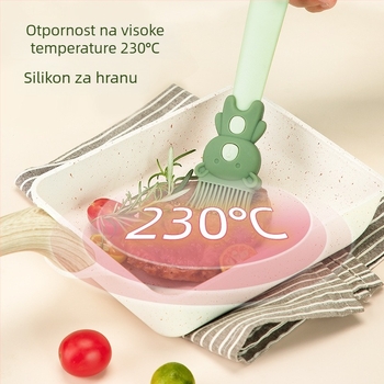 Silikonska četkica za premazivanje s karikaturalnim dizajnom, otporna na visoke temperature, kuhinjski alat za pečenje i palačinke