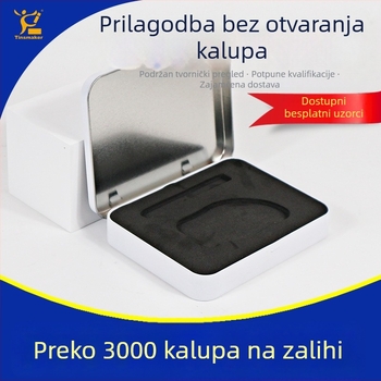 Prilagođena limena kutija za pakiranje, kvadratna kutija od limenke za kozmetiku, maske, USB flash pogon, makaze za nokte i poker karte