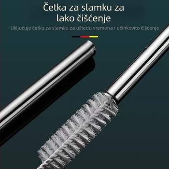 316 nehrđajuće čelične slamke, prehrambene kvalitete, slamke za bubble tea s perlama, velikog promjera, otporne na ogrebotine, kućna upotreba