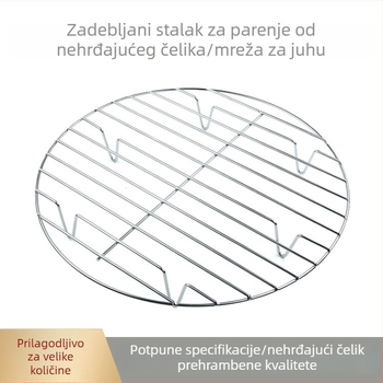 Nehrđajući čelični stalak za parenje s kružnim umetkom, mrežastom pločom za paru i dnom koje se ne lijepi