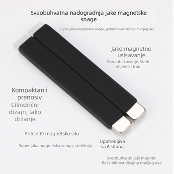 Magnet Cat-Eye za gel nokte, alat za manikuru, veliki cilindrično-pravokutni magnet, otporan i snažan Cat Eye kamen