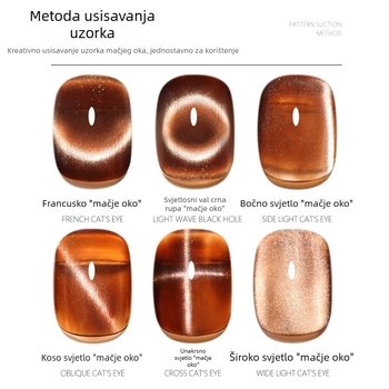 Magnet Cat-Eye za gel nokte, alat za manikuru, veliki cilindrično-pravokutni magnet, otporan i snažan Cat Eye kamen
