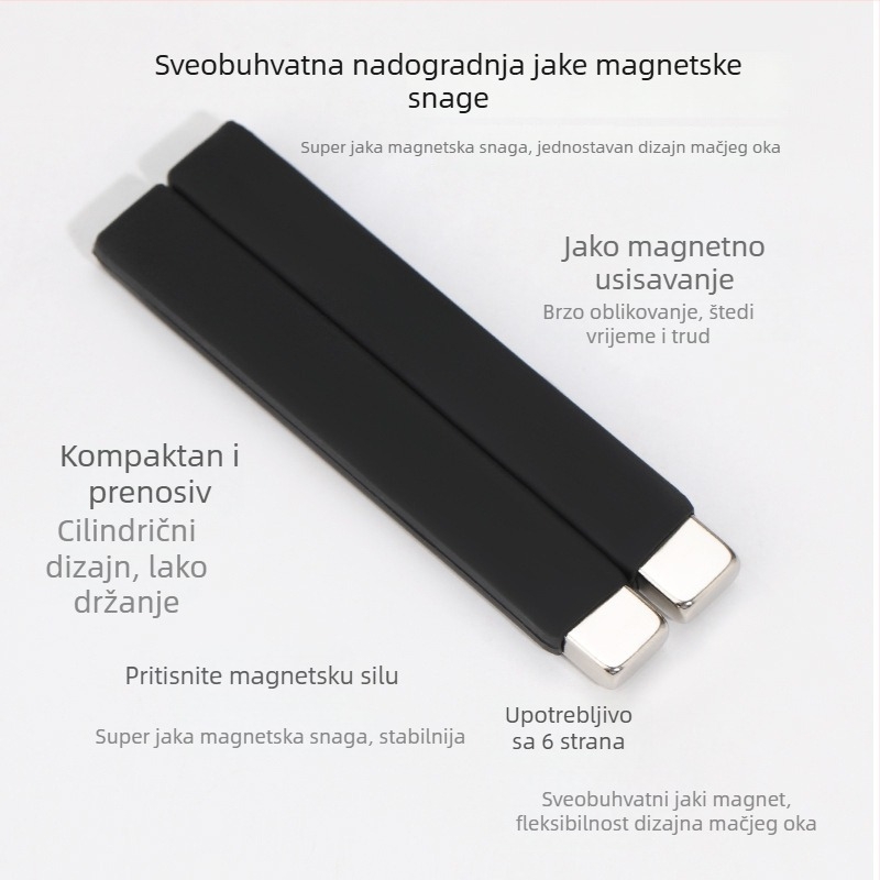 Magnet Cat-Eye za gel nokte, alat za manikuru, veliki cilindrično-pravokutni magnet, otporan i snažan Cat Eye kamen