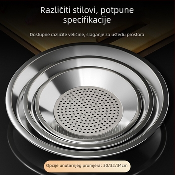 Nerđajući čelični parni stalak za kuhinju, debeli otporan na visoke temperature, mreža za paru, košara za parenje, univerzalni stalak