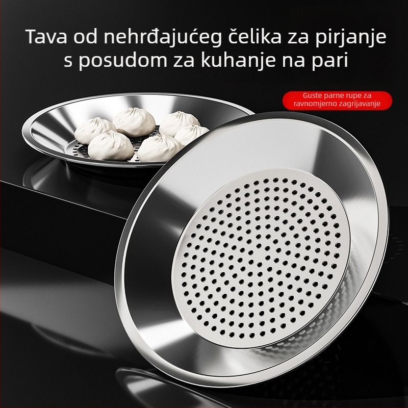 Nerđajući čelični parni stalak za kuhinju, debeli otporan na visoke temperature, mreža za paru, košara za parenje, univerzalni stalak