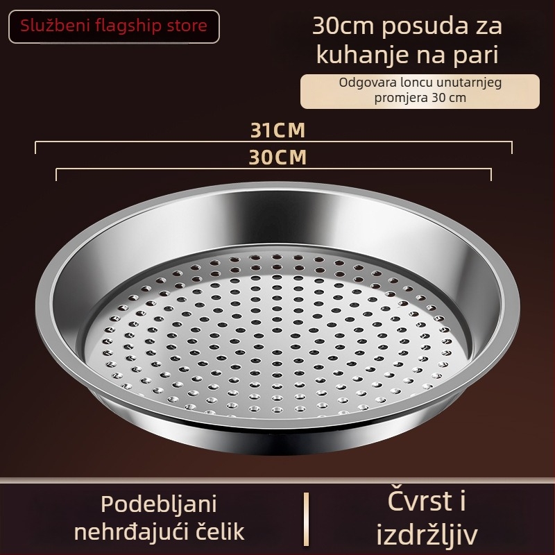 Nerđajući čelični parni stalak za kuhinju, debeli otporan na visoke temperature, mreža za paru, košara za parenje, univerzalni stalak
