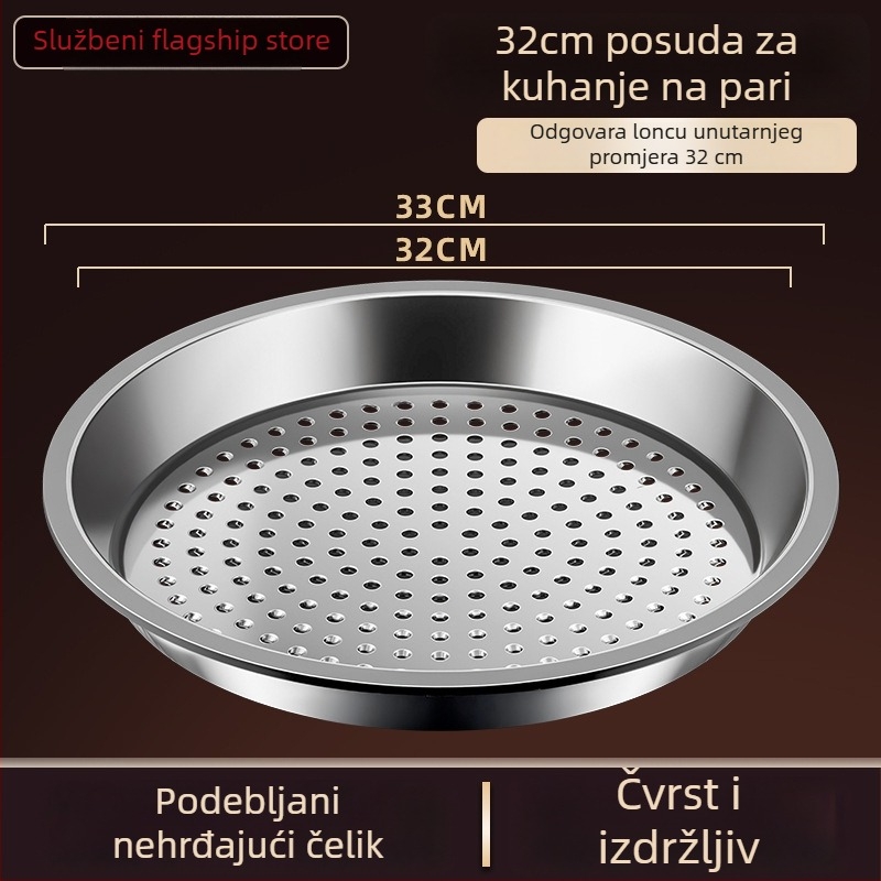 Nerđajući čelični parni stalak za kuhinju, debeli otporan na visoke temperature, mreža za paru, košara za parenje, univerzalni stalak