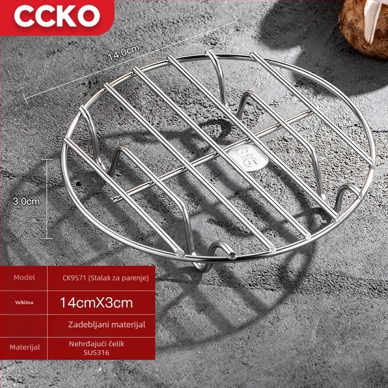 CCKO316 nehrđajući čelik – stalak za paro s visokim nogama, mini posuda za parenje za električni kuhalo riže, tanjur i mrežica