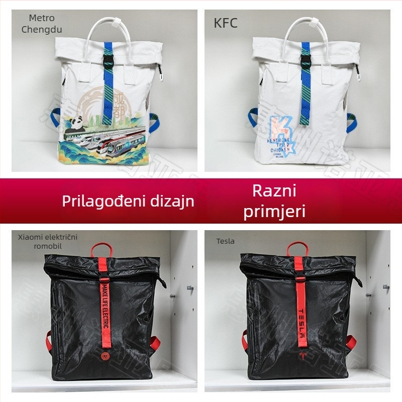 DuPont papirnati ruksak, vodootporan i otporan na habanje, kapacitet 36–55 L, prostran za školu i putovanja