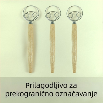Nehrđajući čelični tučak za jaja, sitko za brašno, miješalica za tijesto, dubov alat za salatu, ručni kuhinjski pribor za pečenje