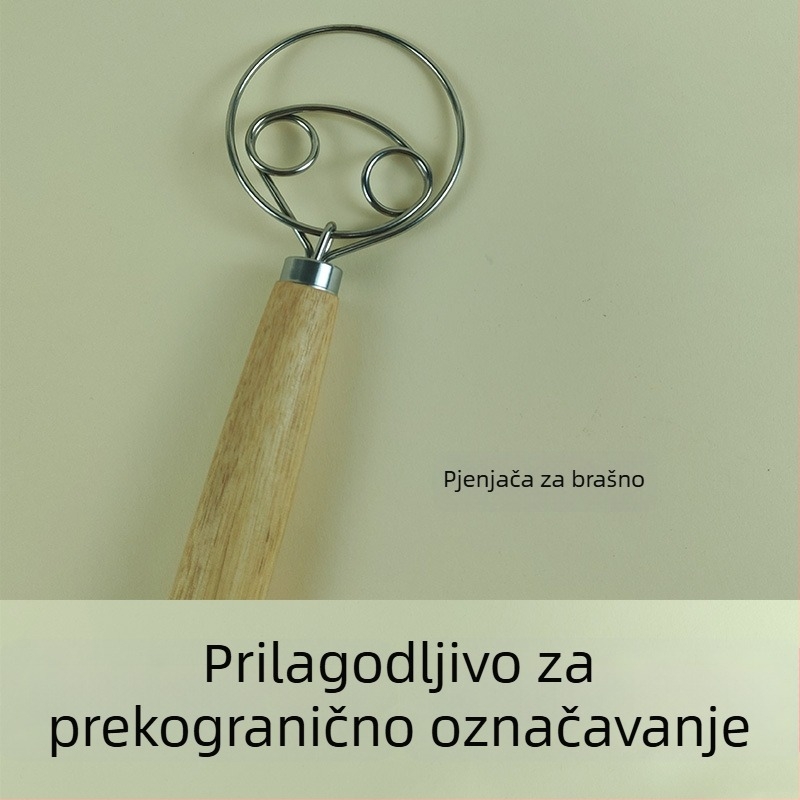 Nehrđajući čelični tučak za jaja, sitko za brašno, miješalica za tijesto, dubov alat za salatu, ručni kuhinjski pribor za pečenje