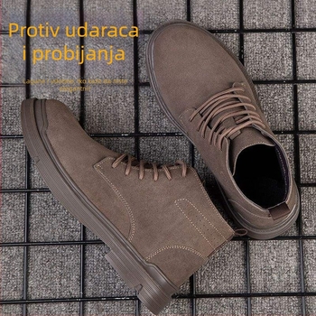 Muške lagane, prozračne sigurnosne cipele s čeličnom prstom, zaštita od udara i probijanja, otporne na habanje, za zavarivače, ljeto na gradilištu