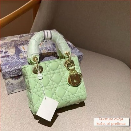 Ženska torbica od ovčje kože, tri pretince, devet boja, crossbody stil princeze Diane, moderna torba preko ramena, pamuk podstava, džep sa zipom, horizontalni kvadratni oblik