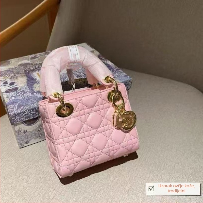 Ženska torbica od ovčje kože, tri pretince, devet boja, crossbody stil princeze Diane, moderna torba preko ramena, pamuk podstava, džep sa zipom, horizontalni kvadratni oblik