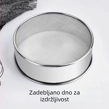 Sito za brašno od 304 nehrđajućeg čelika, mreža 40/60, kuhinjski alat za pečenje