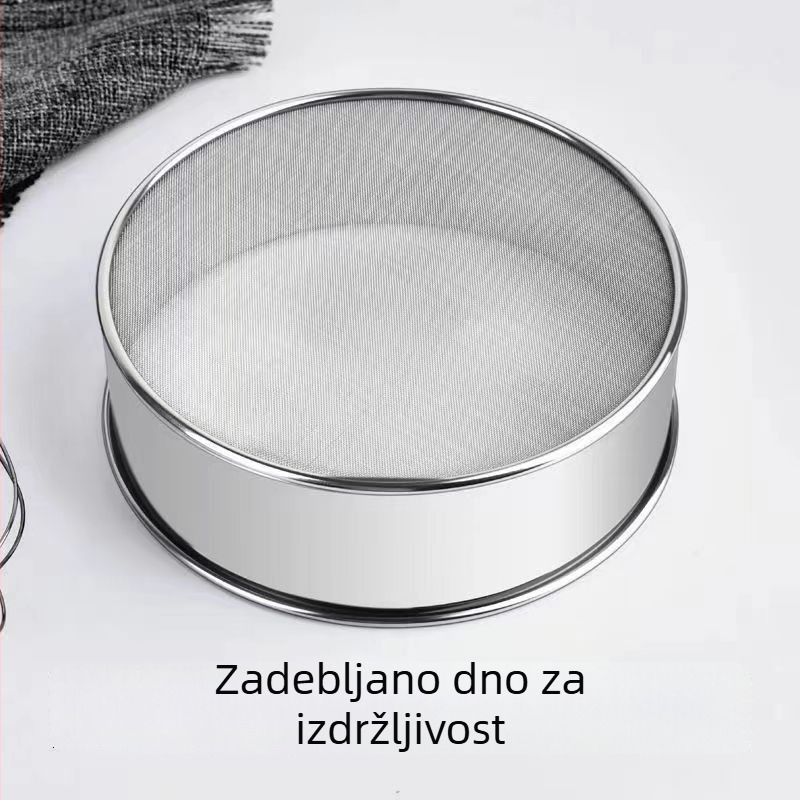 Sito za brašno od 304 nehrđajućeg čelika, mreža 40/60, kuhinjski alat za pečenje