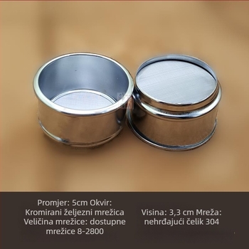 Sito za prah bisera, promjera 5 cm, ispitno sito, mreža 8