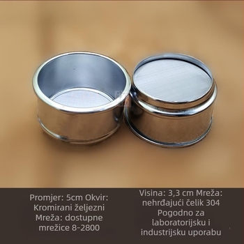 Sito za prah bisera, promjera 5 cm, ispitno sito, mreža 8
