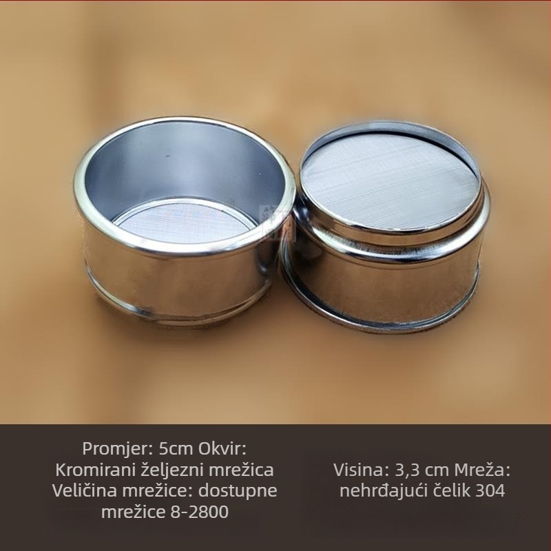 Sito za prah bisera, promjera 5 cm, ispitno sito, mreža 8