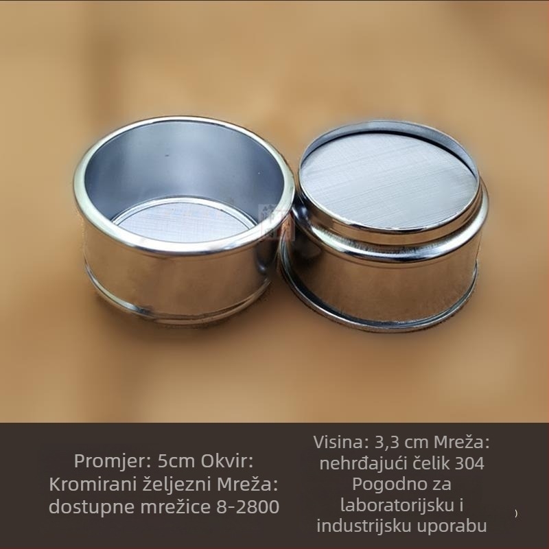 Sito za prah bisera, promjera 5 cm, ispitno sito, mreža 8