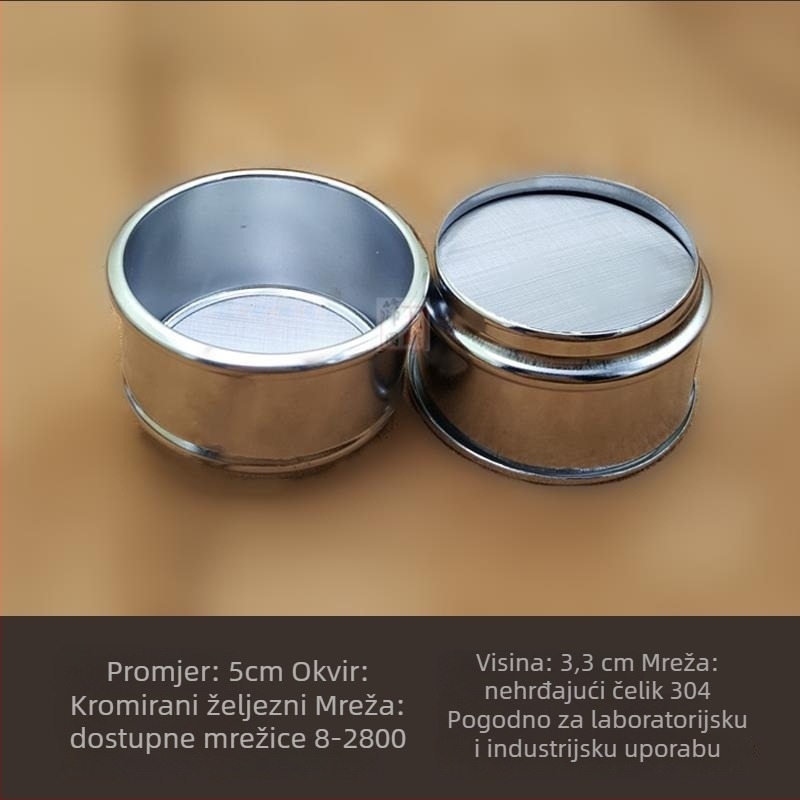 Sito za prah bisera, promjera 5 cm, ispitno sito, mreža 8
