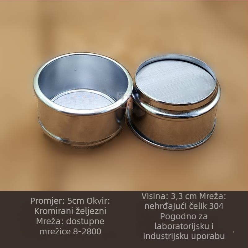 Sito za prah bisera, promjera 5 cm, ispitno sito, mreža 8