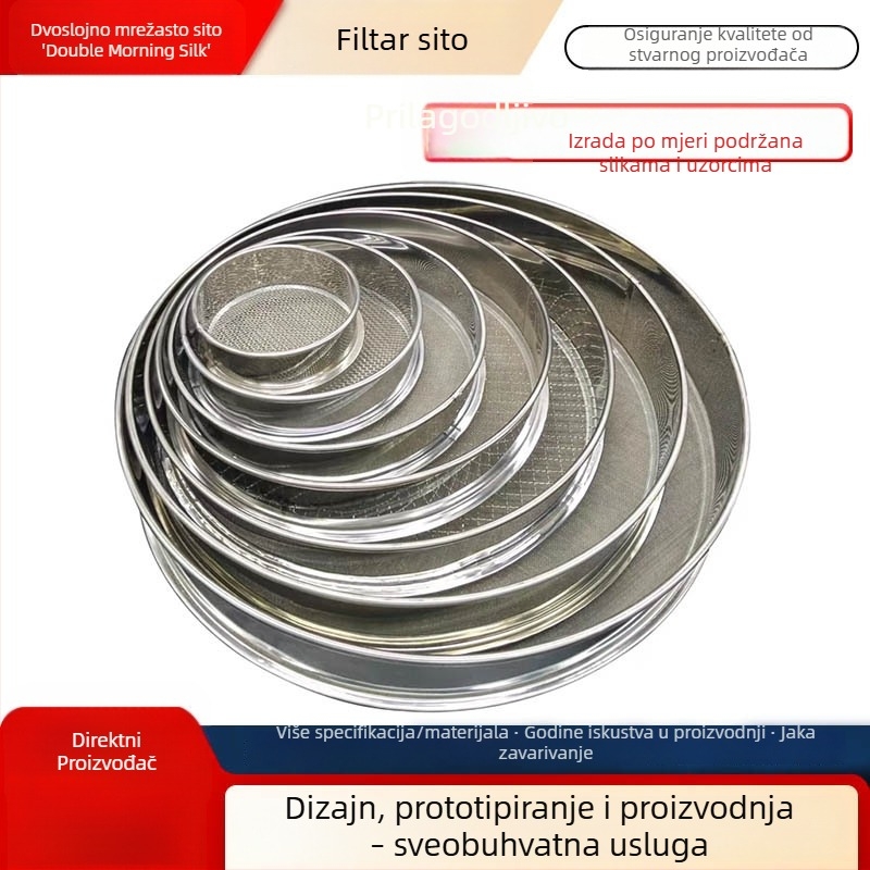 Sito za brašno od nehrđajućeg čelika 304 za kućno pečenje – mreža za filtriranje, razne veličine