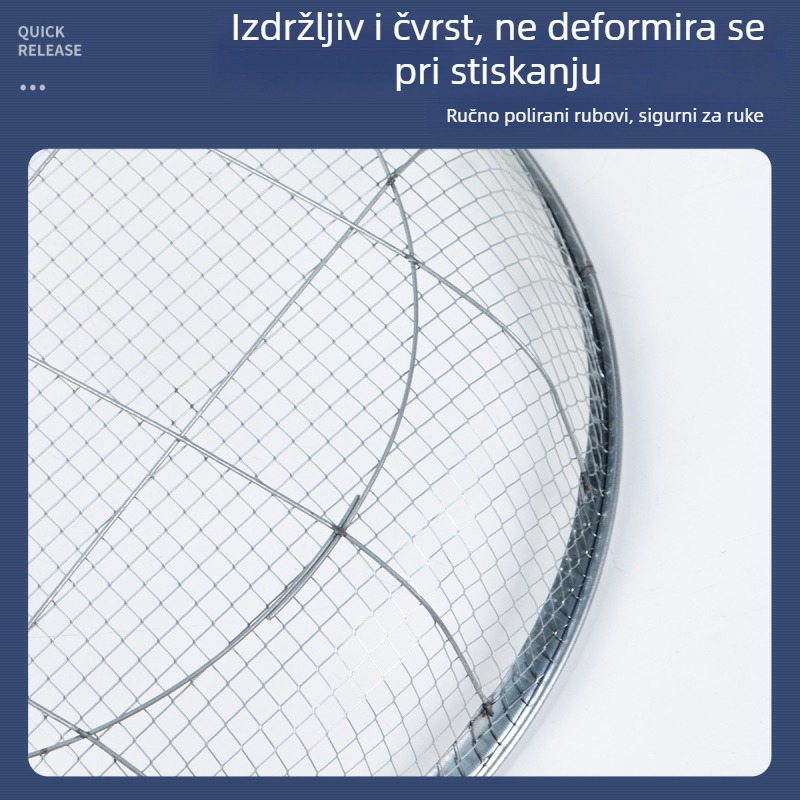 Sito od željeza promjera 52 mm, veliko sito za filtriranje pijeska i šljunka, sito s finim otvorima za žitarice, tlo, sadnju cvijeća i kesten, čelična mreža