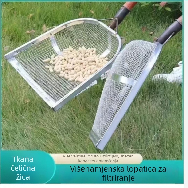 Cinkano željezno sito s velikim otvorima za zrno, tlo i pijesak; ojačani filtr za kukuricu, kikiriki i kesten