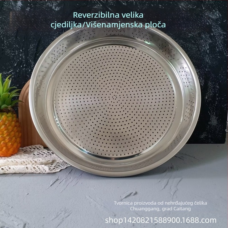 Nehrđajuće čelično sito za brašno s obrnuti rubom, višefunkcijsko sito za odvodnju i sušenje, odvajanje ljekovitih materijala i filtriranje zrna
